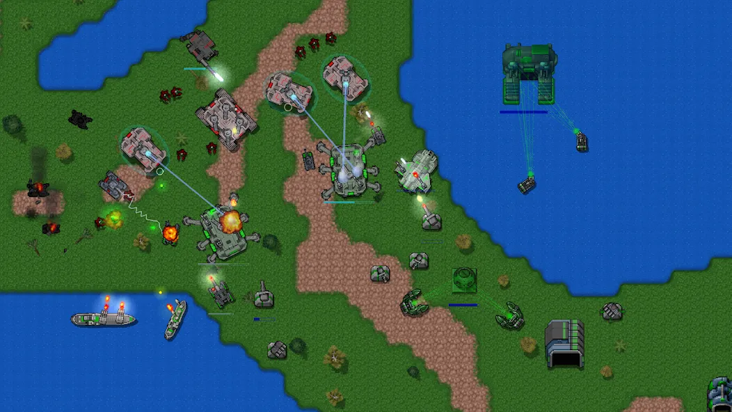 Rusted Warfare - Demo (Растущая война)  [МОД Бесконечные монеты] Screenshot 5