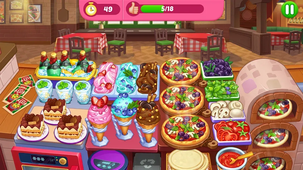 Crazy Cooking Diner: Chef Game (Крейзи кукинг дайнер)  [МОД Menu] Screenshot 2