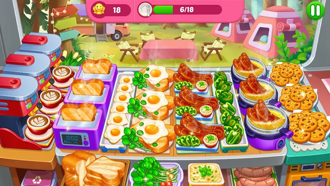 Crazy Cooking Diner: Chef Game (Крейзи кукинг дайнер)  [МОД Menu] Screenshot 3