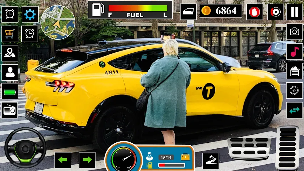 US Taxi Game 2023-Taxi Driver  [МОД Unlimited Money] Screenshot 4