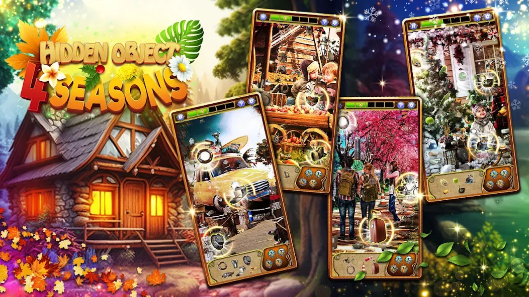 Hidden Object: 4 Seasons (Хидден Объект)  [МОД Бесконечные монеты] Screenshot 1