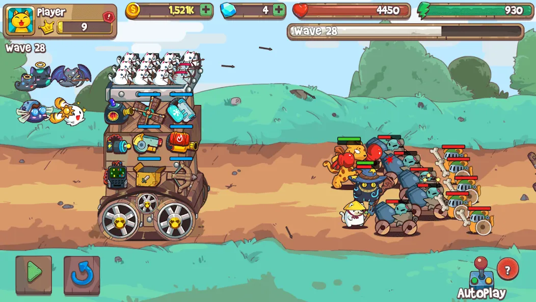 CatnRobot Idle TD: Battle Cat (КэтТауэр Айдл ТД)  [МОД Все открыто] Screenshot 5