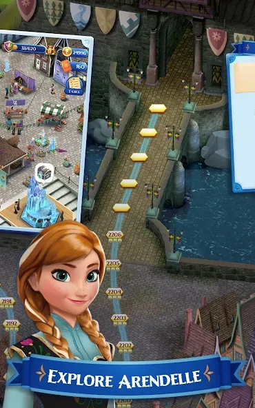 Disney Frozen Free Fall Games  [МОД Все открыто] Screenshot 4