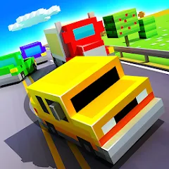 Скачать взлом Blocky Highway: Traffic Racing (Блоки Хайвей)  [МОД Mega Pack] - полная версия apk на Андроид