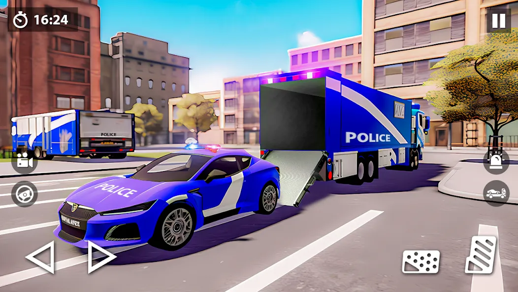 US Police Car Transporter Game (Полицейский транспорт игры)  [МОД Unlocked] Screenshot 3