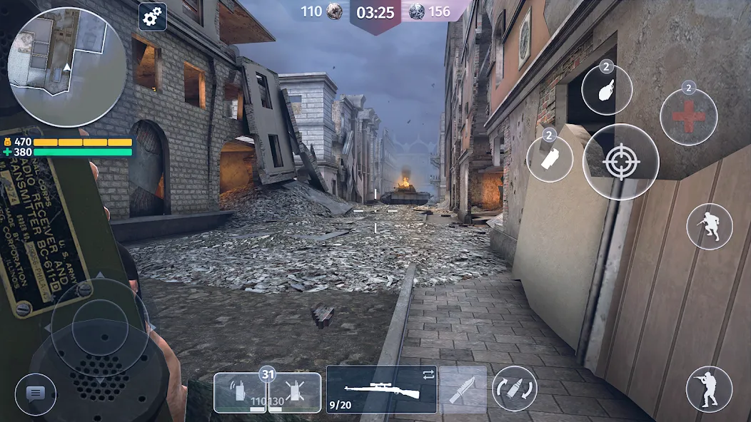 World War 2: Shooting Games (Вторая мировая война)  [МОД Много монет] Screenshot 2