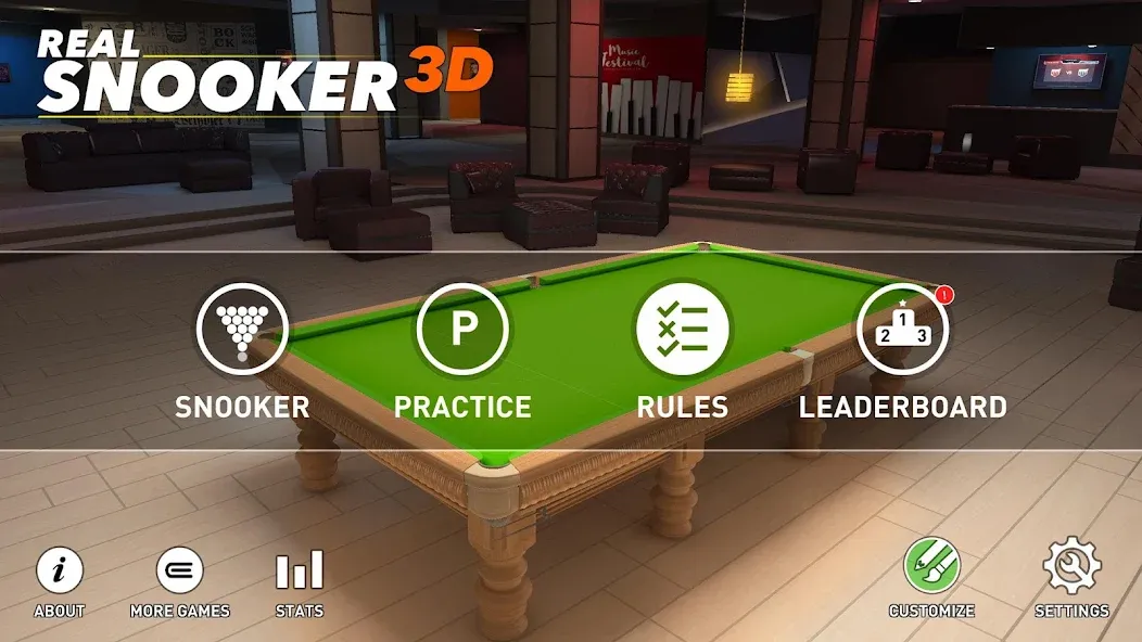 Real Snooker 3D (Реал Снукер 3D)  [МОД Mega Pack] Screenshot 5