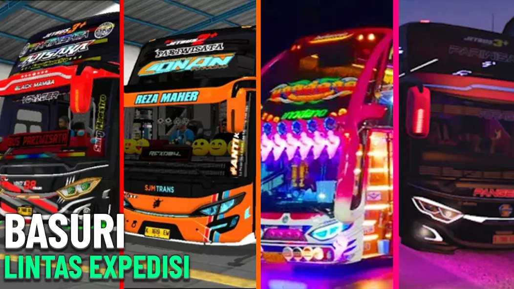 Bus Basuri Lintas Expedisi (Бус Басури Линтас Экспедиси)  [МОД Menu] Screenshot 1