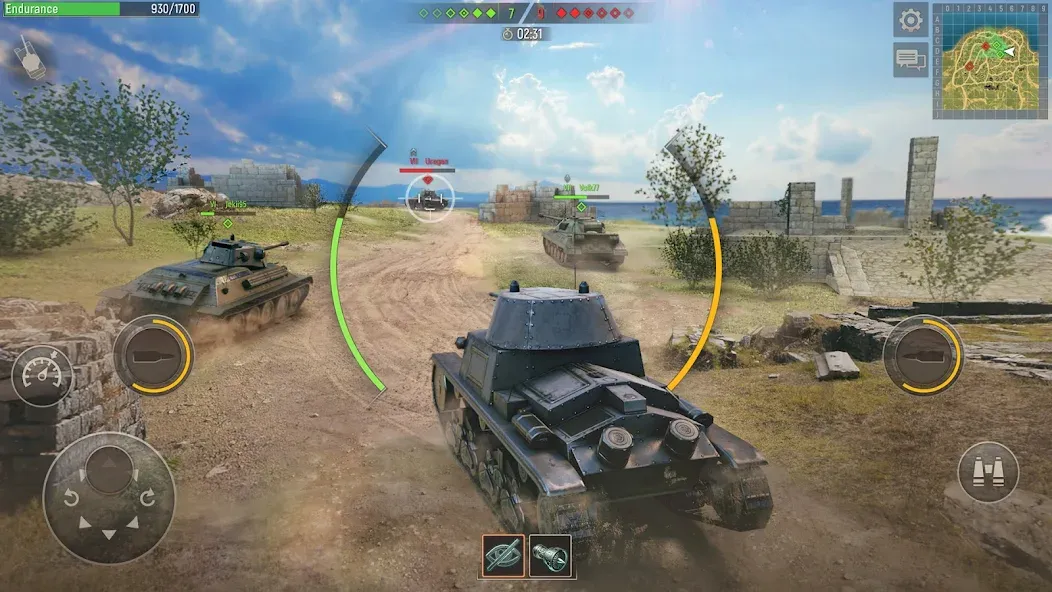 Battle Tanks: Tank Games WW2 (Бэтл Тэнкс)  [МОД Меню] Screenshot 2