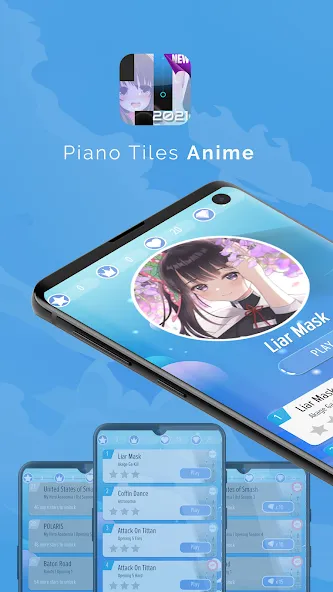 Piano Anime Tiles Music (Пиано Аниме Плитки Музыка)  [МОД Menu] Screenshot 1