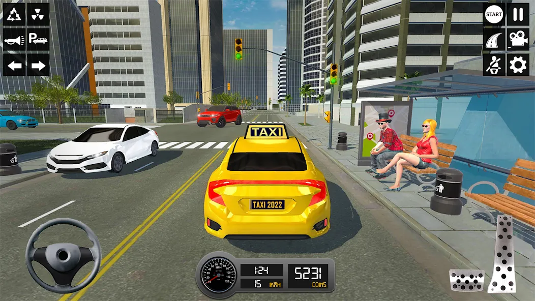 Taxi Simulator 3d Taxi Sim  [МОД Все открыто] Screenshot 2