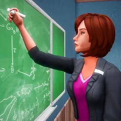 Взломанная High School Teacher Simulator  [МОД Mega Pack] - полная версия apk на Андроид