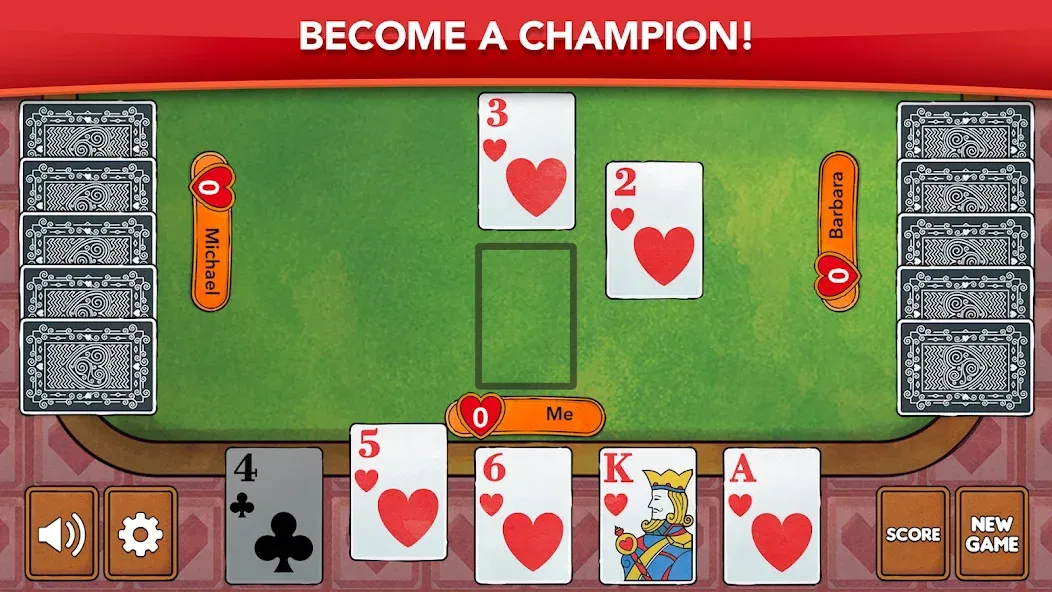 Hearts - Card Game Classic (Хартс)  [МОД Все открыто] Screenshot 2