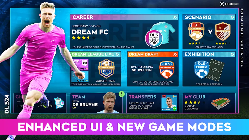 Dream League Soccer 2024 (Дрим Лиг Соккер 2023)  [МОД Бесконечные деньги] Screenshot 1