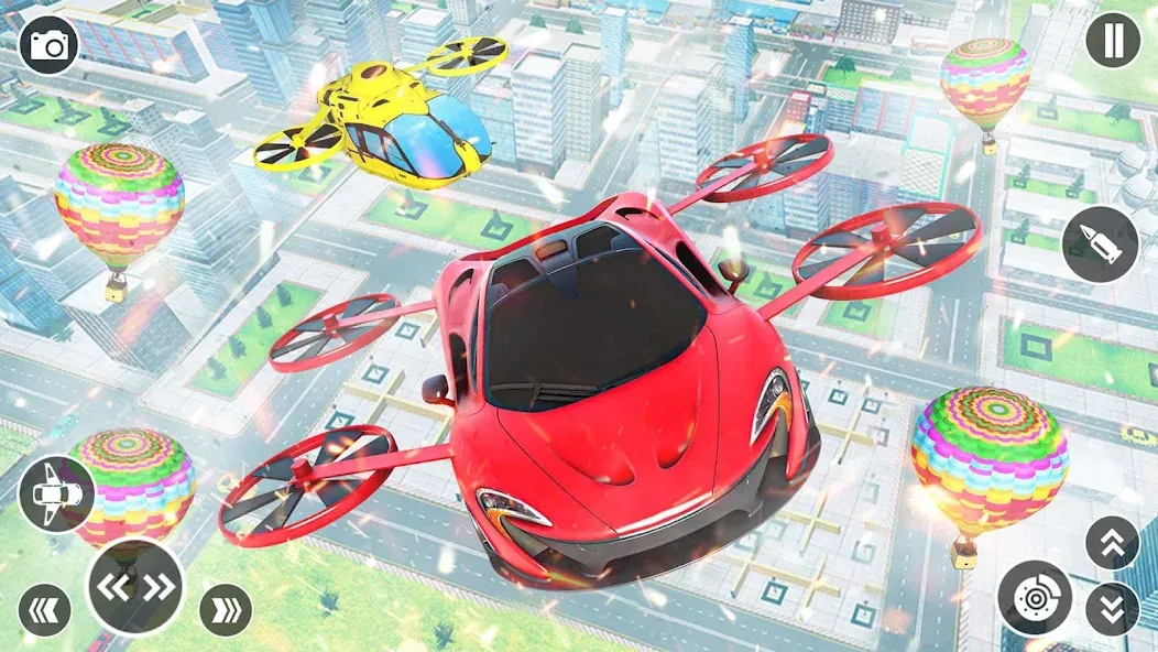 Flying Car Robot Shooting Game  [МОД Все открыто] Screenshot 5