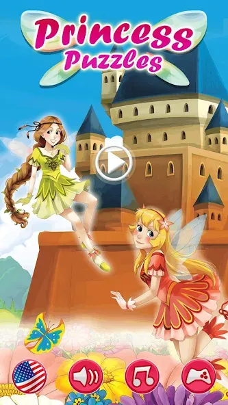 Princess Girls Puzzles - Kids  [МОД Бесконечные монеты] Screenshot 1