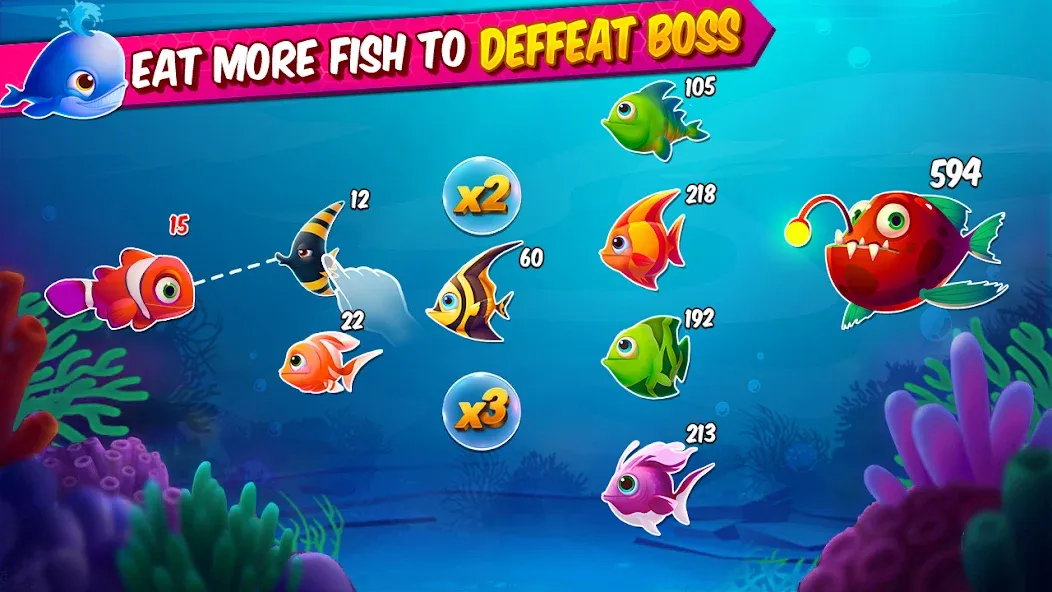 Big Eat Fish Games Shark Games  [МОД Unlocked] Screenshot 2