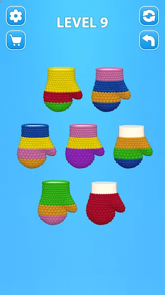 Cozy Knitting: Sorting games (Кози Ниттинг)  [МОД Много монет] Screenshot 2