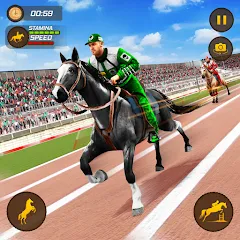 Взломанная Horse Racing Game: Horse Games  [МОД Mega Pack] - последняя версия apk на Андроид