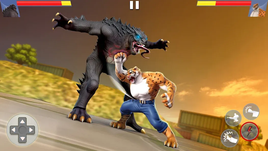 Kung Fu Animal: Fighting Games (Кунгфу животное)  [МОД Много монет] Screenshot 1