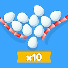 Взлом Eggs & Chickens: Cut Rope Game (Яйца и куры)  [МОД Mega Pack] - последняя версия apk на Андроид