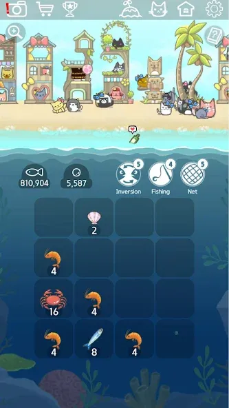 2048 Kitty Cat Island (Остров Кошачьеи Кошки)  [МОД Много монет] Screenshot 2