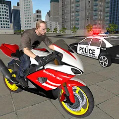 Скачать взломанную Bike Driving: Police Chase  [МОД Mega Pack] - стабильная версия apk на Андроид