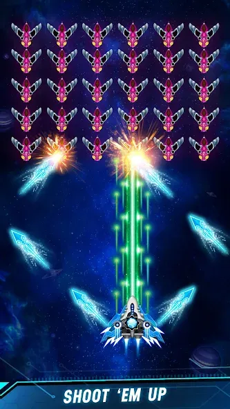 Space shooter - Galaxy attack (Спейс шутер)  [МОД Все открыто] Screenshot 1