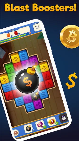 Crypto Blocks Puzzle Challenge  [МОД Menu] Screenshot 3