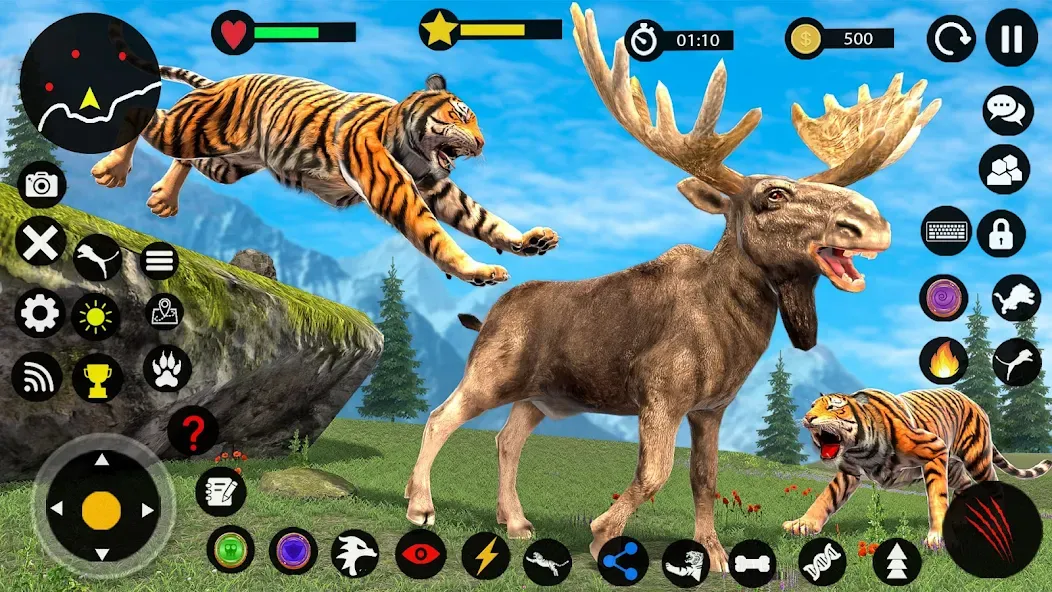 Tiger Games: Tiger Sim Offline  [МОД Бесконечные монеты] Screenshot 2