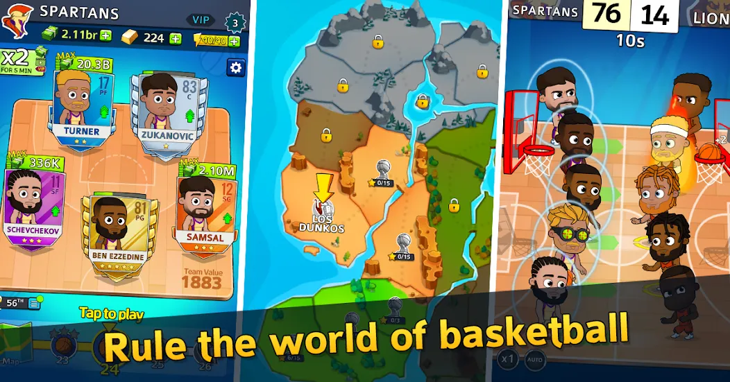 Idle Five Basketball tycoon (Айдл Файв Баскетбольный тайкун)  [МОД Много денег] Screenshot 1