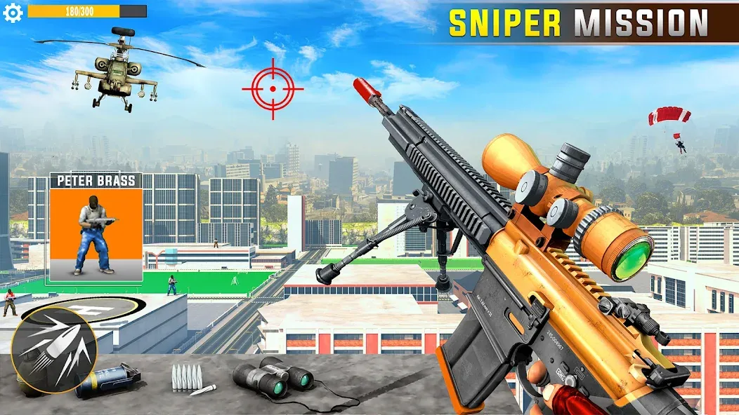 Banduk Game - Sniper Gun Games (Снайперская Война 3D)  [МОД Menu] Screenshot 2