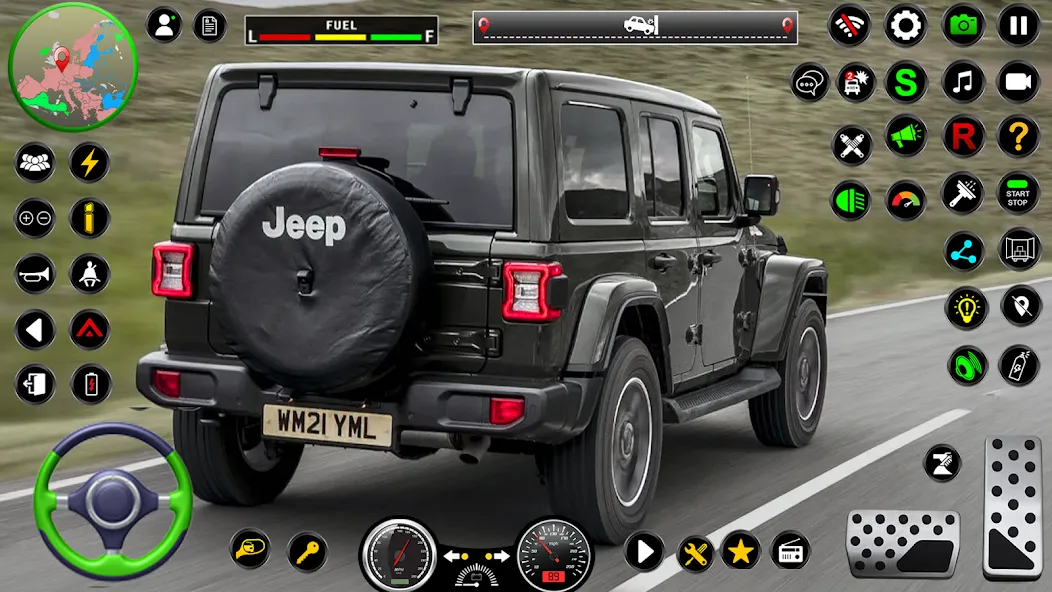 Jeep Driving Simulator offRoad (Джип Драйвинг Симулятор вне дороги)  [МОД Много денег] Screenshot 3