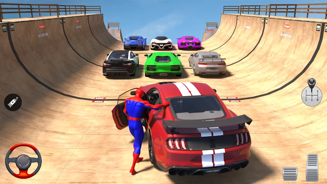 Superhero Car: Mega Ramp Games (Рамп Кар Гейм)  [МОД Много денег] Screenshot 3