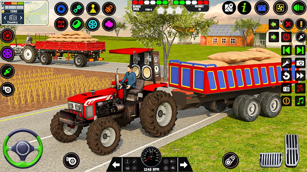 Farming Tractor Game Simulator (Фарминг Трактор Игра Симулятор)  [МОД Бесконечные монеты] Screenshot 5