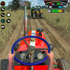 Взломанная Farming Tractor Game Simulator (Фарминг Трактор Игра Симулятор)  [МОД Бесконечные монеты] - последняя версия apk на Андроид