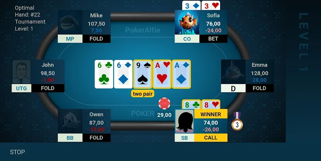 Offline Poker AI - PokerAlfie (Оффлайн Покер ИИ)  [МОД Бесконечные монеты] Screenshot 5