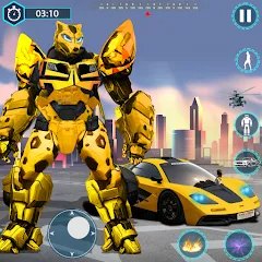 Скачать взломанную Flying Robot Transforming Game  [МОД Unlocked] - последняя версия apk на Андроид