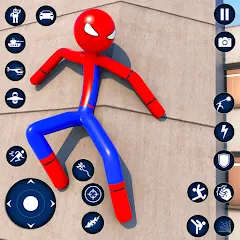 Скачать взлом Spider Game-Stickman Rope Hero  [МОД Все открыто] - последняя версия apk на Андроид