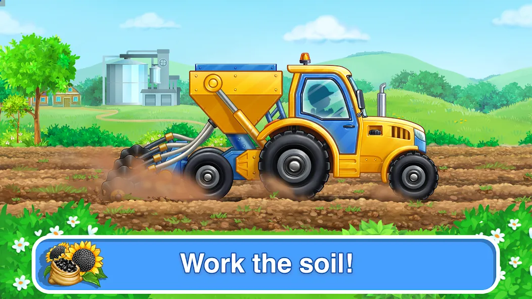 Tractor, car: kids farm games  [МОД Бесконечные деньги] Screenshot 2