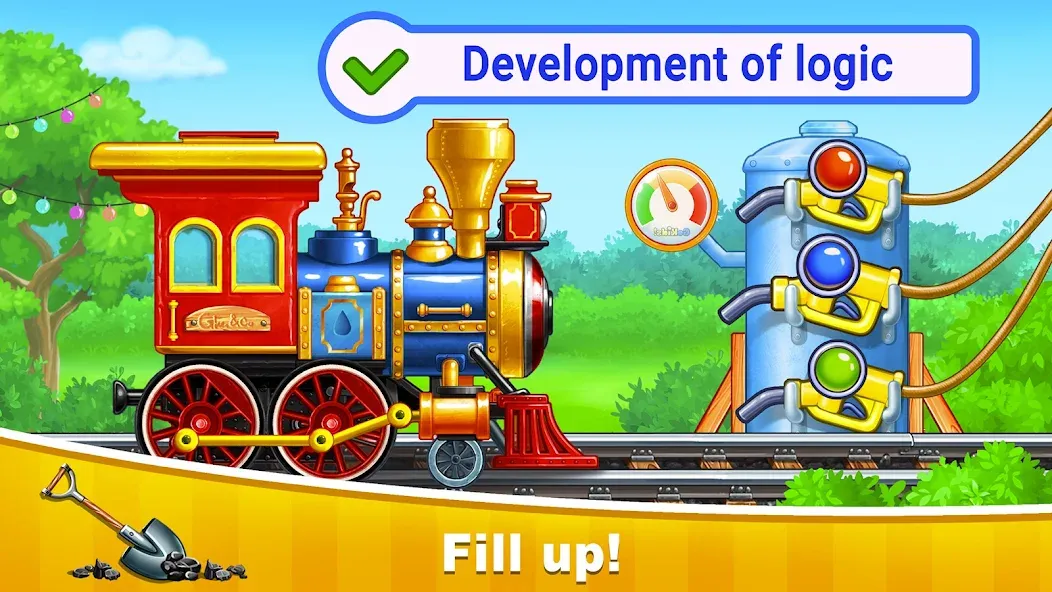 Train Games for Kids: station  [МОД Меню] Screenshot 2