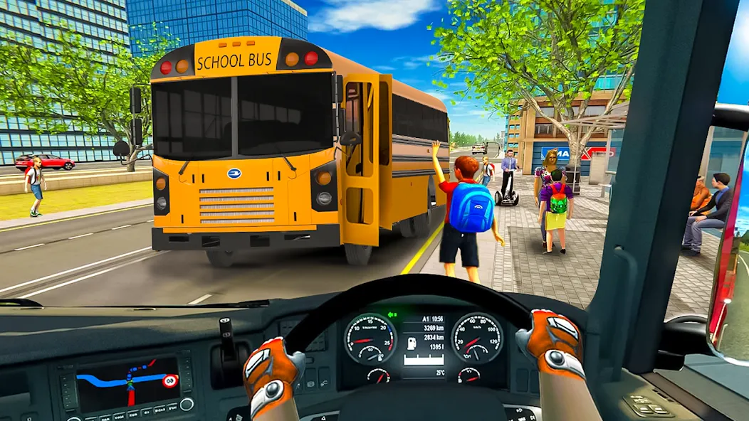 School Bus Transport Simulator (Школьный Автобусный Транспортный Симулятор)  [МОД Menu] Screenshot 2