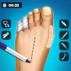 Взлом Hospital Surgeon: Doctor Game  [МОД Все открыто] - стабильная версия apk на Андроид