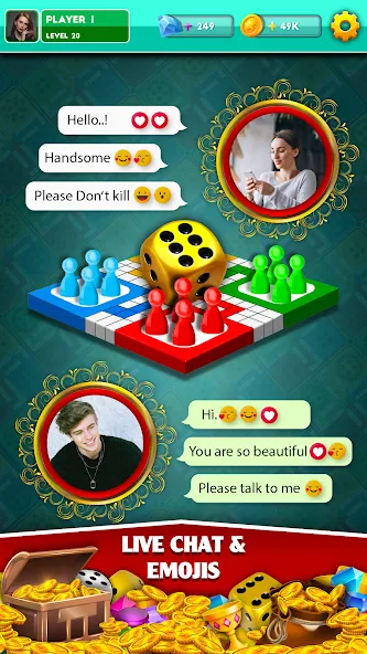 Multiplayer Dice Ludo Games (Мультиплеер Дайс Лудо Игры)  [МОД Много денег] Screenshot 2