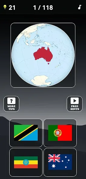 Guess the World Map Quiz  [МОД Много монет] Screenshot 4