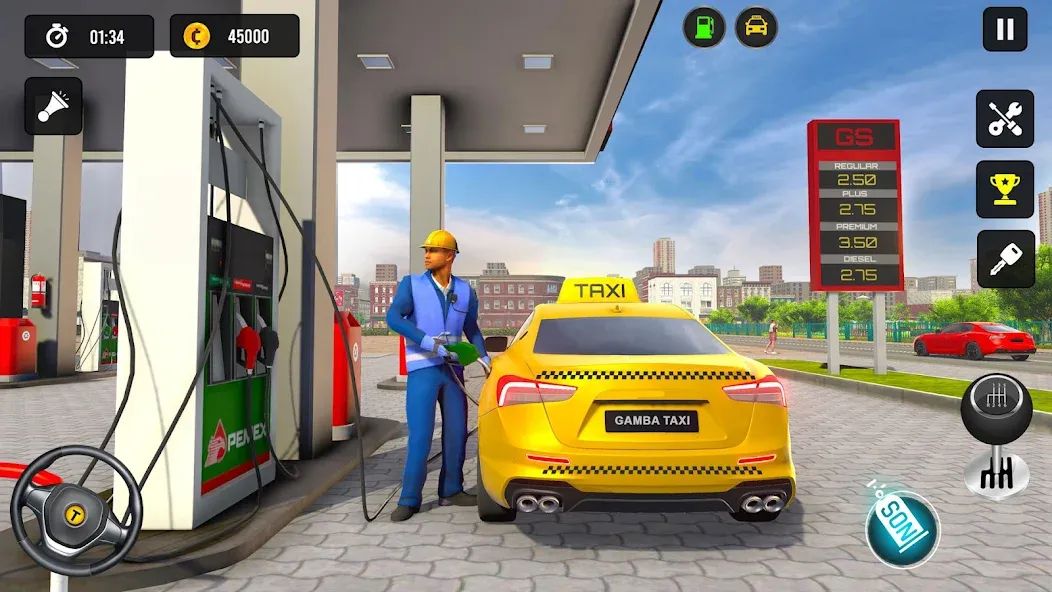 Taxi Simulator 3d Taxi Driver  [МОД Unlocked] Screenshot 3