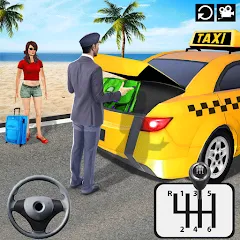 Скачать взломанную Taxi Simulator 3d Taxi Driver  [МОД Unlocked] - последняя версия apk на Андроид