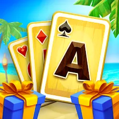 Взломанная Tiki Solitaire TriPeaks (Тики Солитер ТриПикс)  [МОД Все открыто] - полная версия apk на Андроид