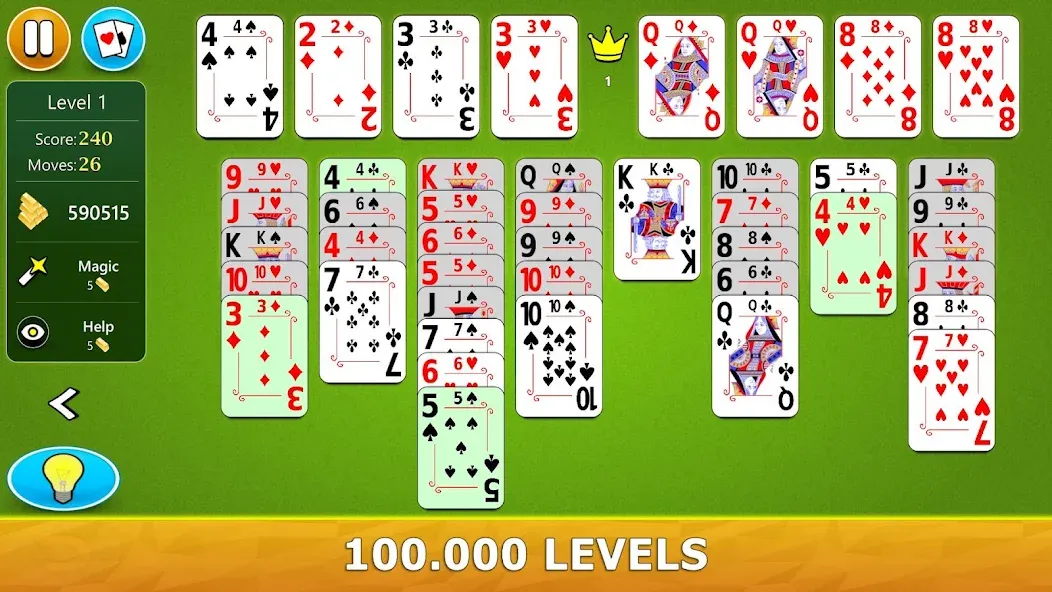 FreeCell Solitaire - Card Game  [МОД Много денег] Screenshot 2