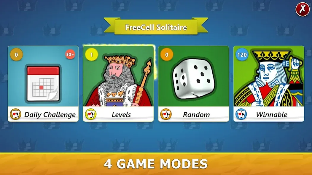 FreeCell Solitaire - Card Game  [МОД Много денег] Screenshot 3